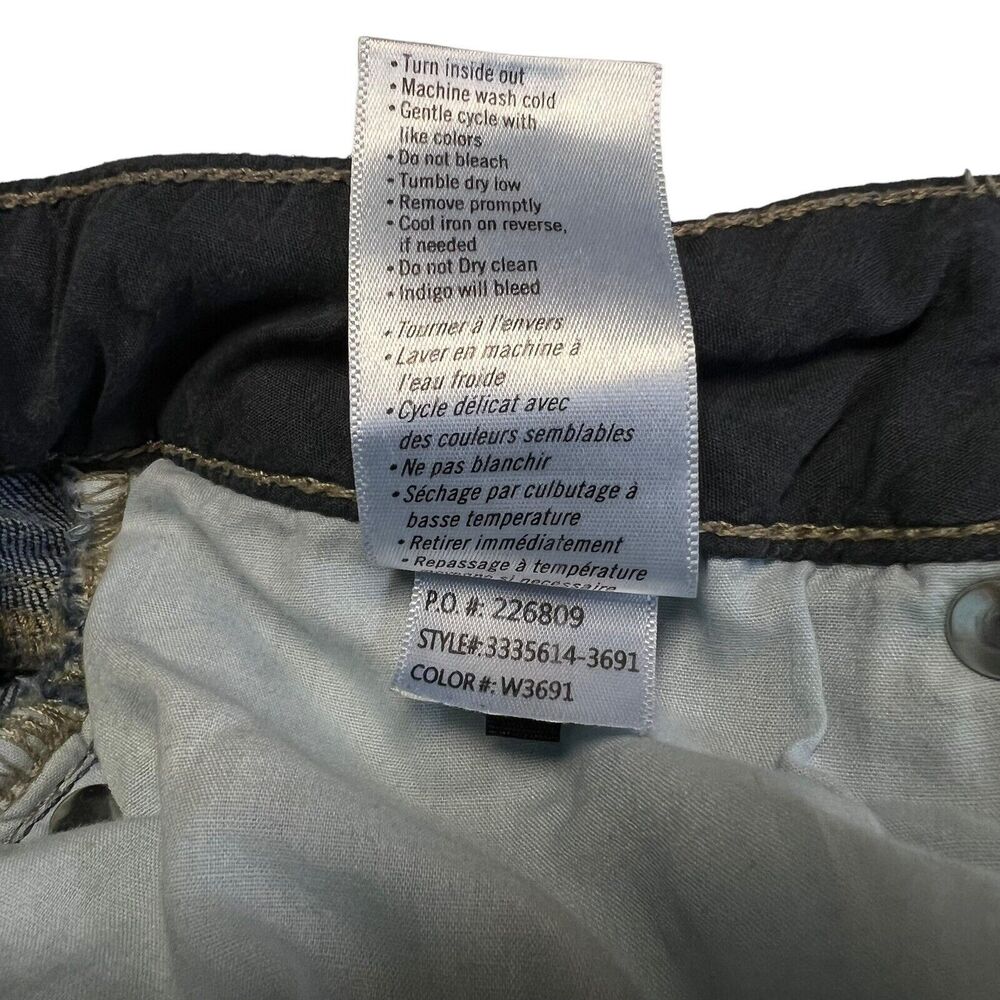 Paige Jean Skirt Women’s Size 28 Blue Front Split Light Distress - Picture 5 of 15